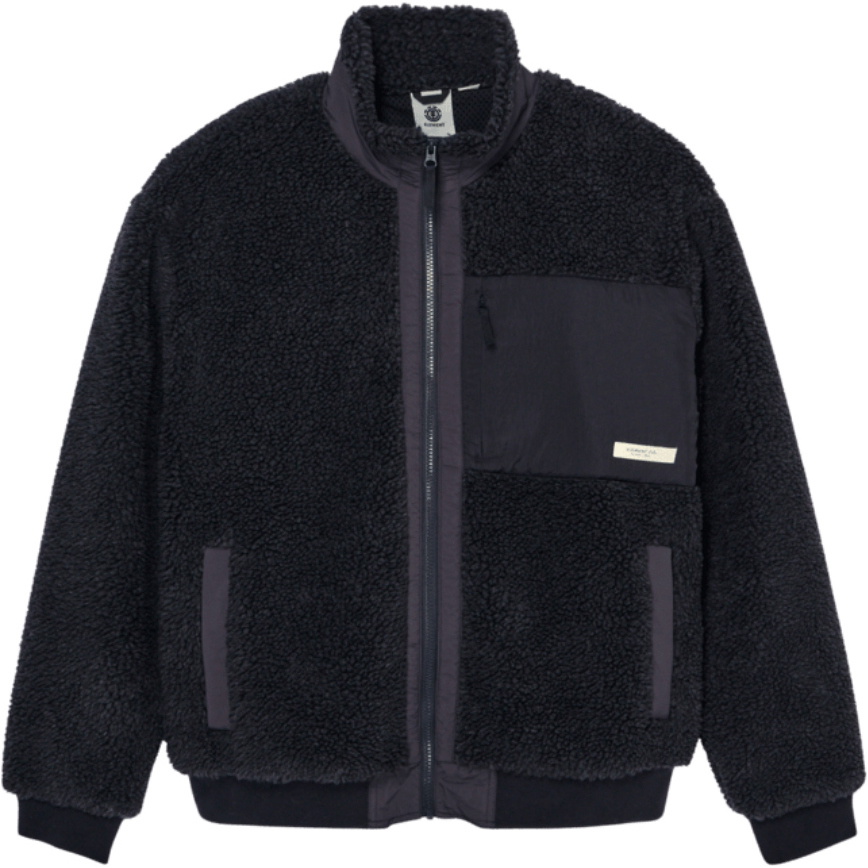 2026 Element Mens Oak Sherpa Fleece ELYJK00224 - Off Black
